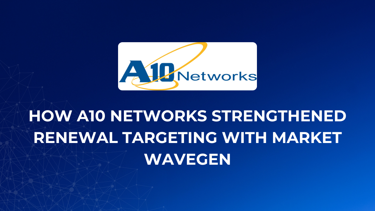 How A10 Networks Strengthened Renewal Targeting with Market Wavegen