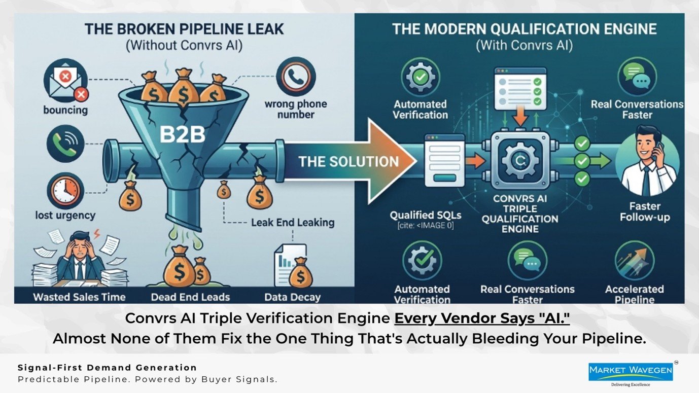 Convrs AI Triple Verification Engine: Every Vendor Says “AI.” Almost None of Them Fix the One Thing That’s Actually Bleeding Your Pipeline.